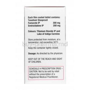 Ricovir EM, Tenofovir Disoproxil Fumarat Emtricitabine composition