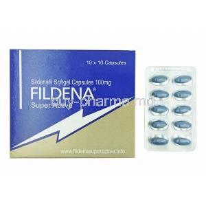 Fildena capsule , Sildenafil 100mg box and capsule