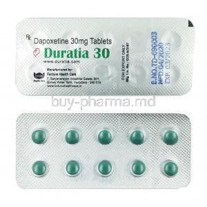 Duratia, Dapoxetine 30mg tablets