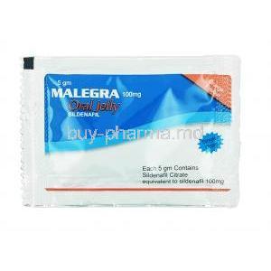 MALEGRA Oral Jelly, Sildenafil 100mg, sachet