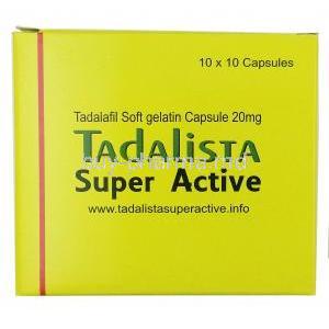 TADALISTA SUPER ACTIVE, Tadalafil 20mg,Box