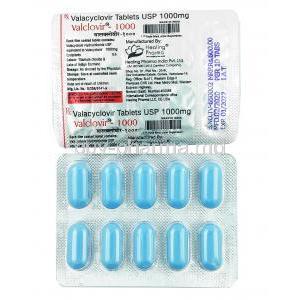 Valclovir -1000, Valacyclovir 1000mg, sheet information, tablet-