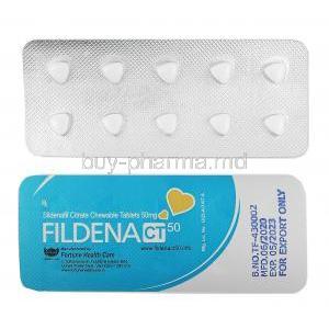 FILDENA CT,  Sildenafil 50mg tablets,
