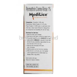 Medilice Anti Lice Cream Wash 30g composition
