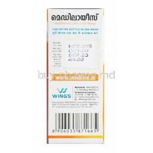 Medilice Anti Lice Cream Wash 30g box side