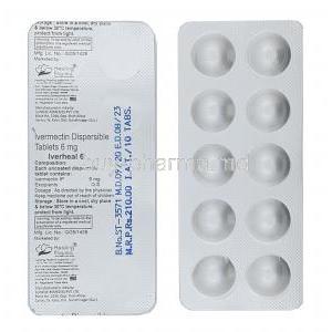 Iverheal, Ivermectin 6mg tablet