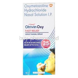 Otrivin Oxy Nasal Spray, Xylometazoline Hydrochloride 0.1% box