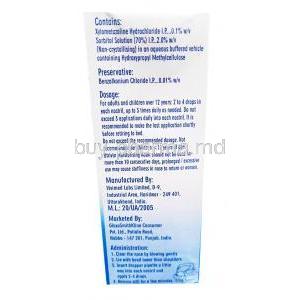 Otrivin Oxy Nasal Spray, Xylometazoline Hydrochloride 0.1% composition