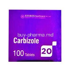 Carbizole, Carbimazole 20mg box top