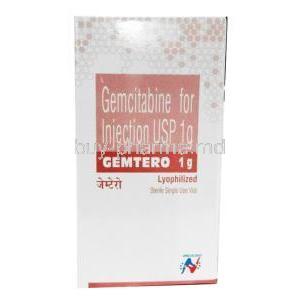 Gemtero Injection, Gemcitabine 1g box