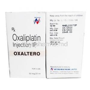 Oxaltero Injection, Oxaliplatin 50mg box