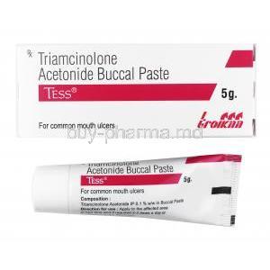 Tess Ointment, Triamcinolone box and tube