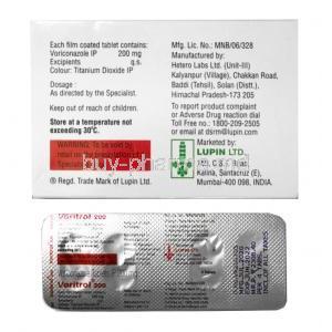 Voritrol Voriconazole 200mg composition