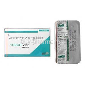 Voriot, Voriconazole 200mg box back