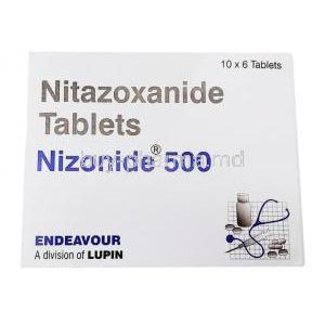Nizonide, Nitazoxanide 500mg box