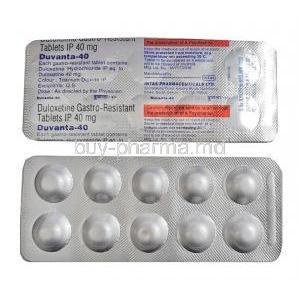 Duvanta, Duloxetine 40mg tablet