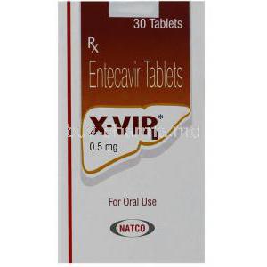 Generic Baraclude,  Entecavir 0.5 Mg Box