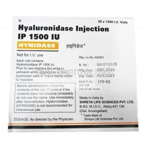 Hynidase Injection, Hyaluronidase composition