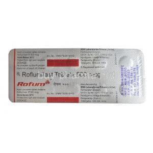 Rofum, Roflumilast 500mcg tablet back