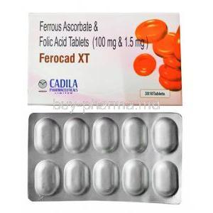 Ferocad XT, Ferrous Ascorbate/ Folic Acid