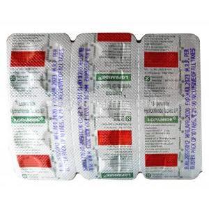 Lopamide, Loperamide 2mg tablet back