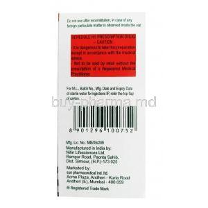 Oframax Forte Injection, Ceftriaxone 1000mg and Sulbactam 500mg manufacturer