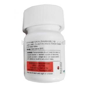 Pomalid, Pomalidomide 1mg bottle back