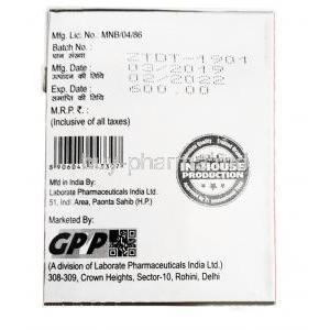 Trimzole DS, Trimethoprim and Sulphamethoxazole, box, manufacturer information