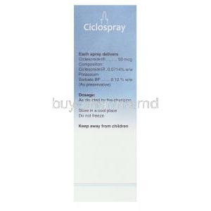 Cicolspray, Generic Omnaris,  Ciclesonide Nasal Spray  Box  Composition