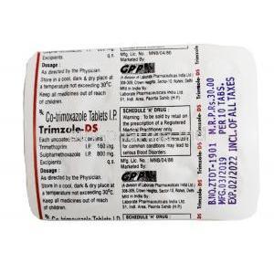 Trimzole DS, Trimethoprim and Sulphamethoxazole tablet, sheet information
