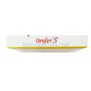 Orofer S Injection, Iron 20mg  box top