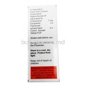 Grandem Syrup, Granisetron 10ml composition