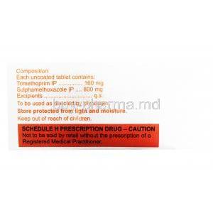 Septran DS, Sulfamethoxazole 800mg and Trimethoprim 160mg  composition