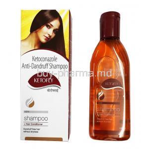 Ketofly Shampoo, Ketoconazole 2% 100ml box and bottle