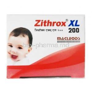 Zithrox XL Oral Suspension, Azithromycin 200mg 30ml box