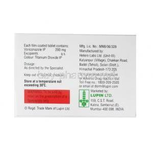 Voritek, Voriconazole 200mg composition