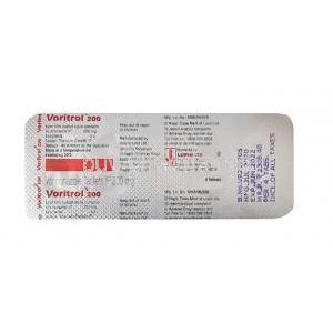 Voritek, Voriconazole 200mg tablet back