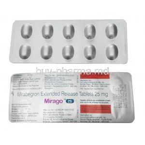 Mirago, Mirabegron 25mg tablet