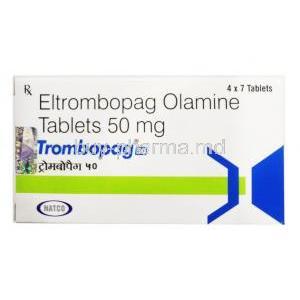 Trombopag, Eltrombopag Olamine 50mg box