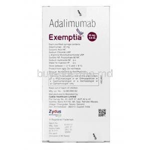 Exemptia Injection, Adalimumab manufacturer