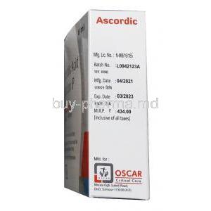 Ascordic injection, Ascorbic Acid 250mg box