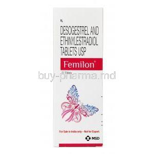 Femilon, Ethinyl Estradiol and Desogestrel  box