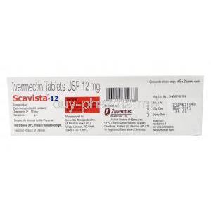 Scavista, Ivermectin 12mg composition