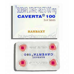Caverta, Sildenafil Citrate 100mg Tablets