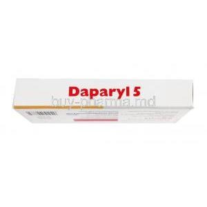 Daparyl, Dapagliflozin 5mg box side