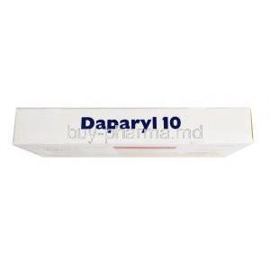 Daparyl, Dapagliflozin 10mg box side