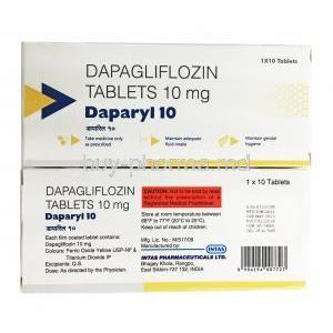 Daparyl, Dapagliflozin 10mg box