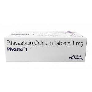 Pivasta, Pitavastatin 1 mg box and bottom