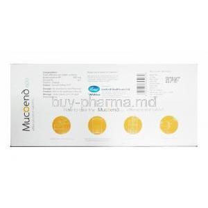 Mucoend, Acetylcysteine 600mg box back