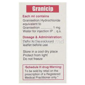 Granicip, Generic Kytril,  Granisetron Injection Box Composition